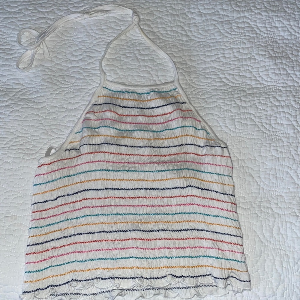 Rainbow halter top